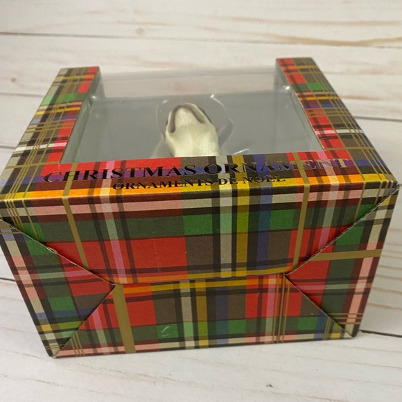 SANDICAST Dog Ornament Boston Terrier w/ Santa Hat New In Box - Picture 6 of 6